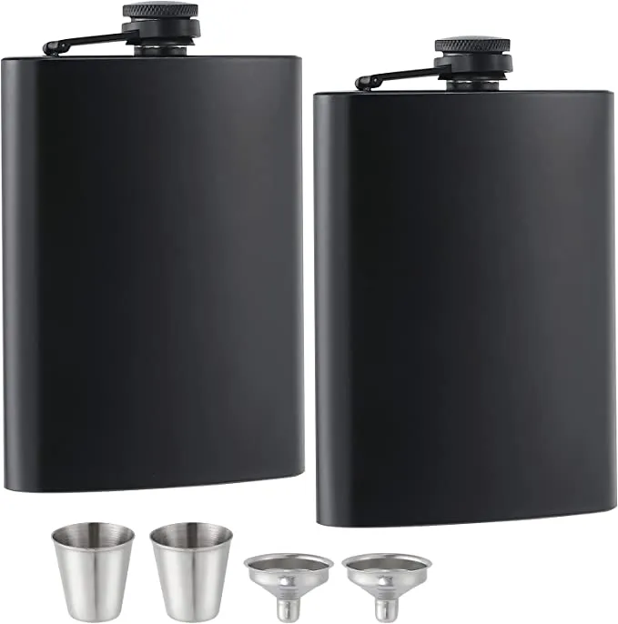 سیاہ سٹینلیس سٹیل ہپ فلاسک