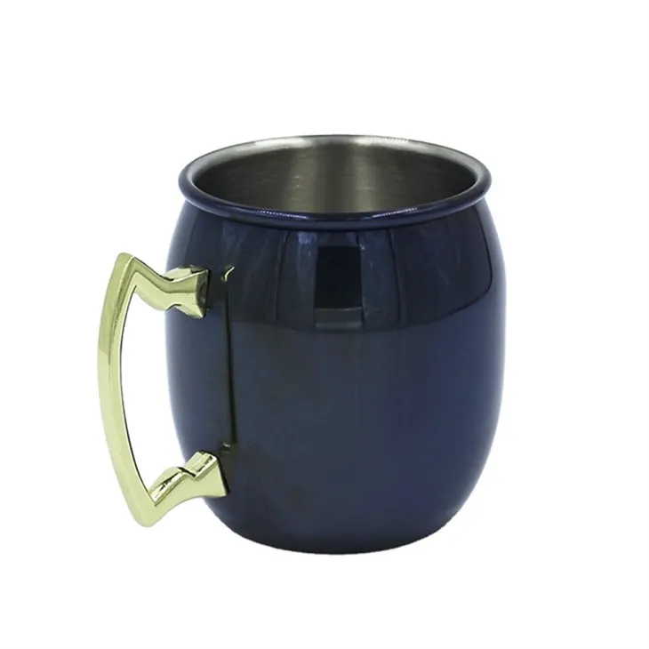 پیتل کے ہینڈل کے ساتھ کاپر ماسکو خچر پیالا