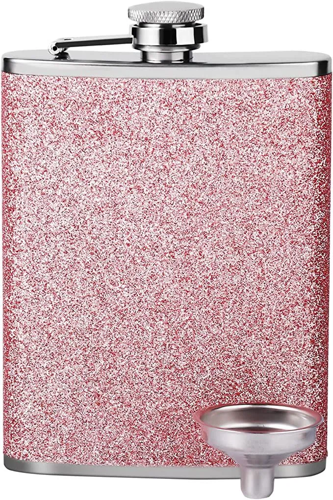 گلابی سٹینلیس سٹیل ہپ فلاسک