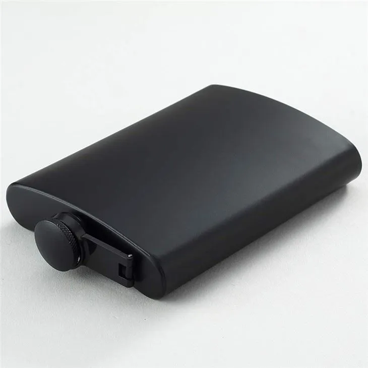 سٹینلیس سٹیل 6 اوز بلیک ہپ فلاسک